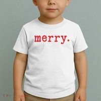 Merry Christmas Minimal Toddler T-Shirt thumb 2