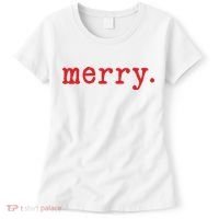 Merry Christmas Minimal Women's T-Shirt thumb 0