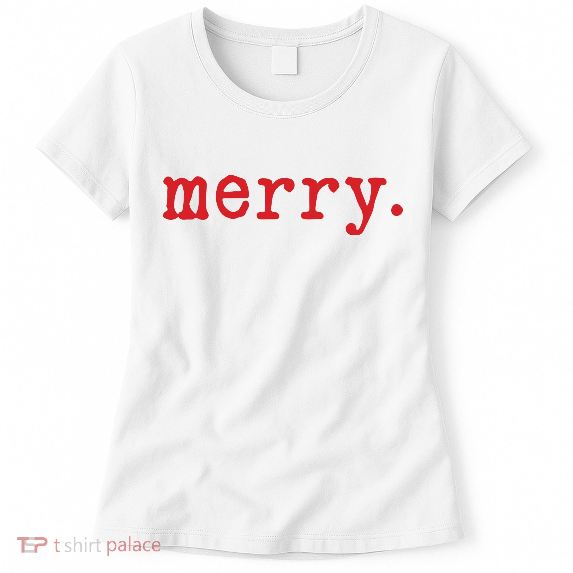 Merry Christmas Minimal Women's T-Shirt