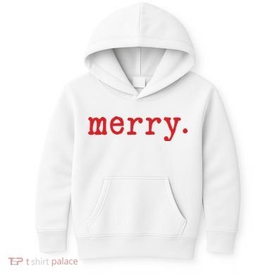 Merry Christmas Minimal Kids Hoodie