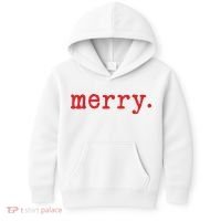 Merry Christmas Minimal Kids Hoodie thumb 0