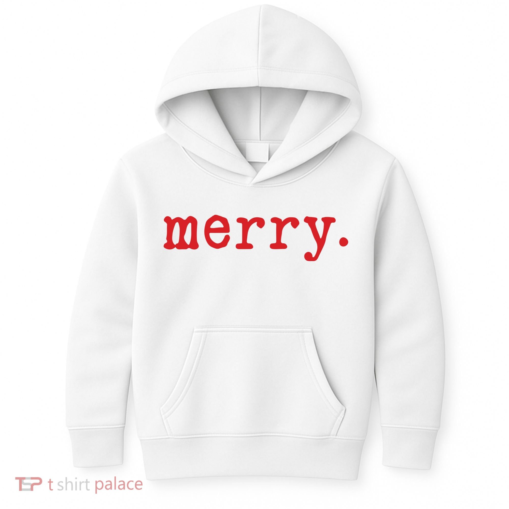 Merry Christmas Minimal Kids Hoodie