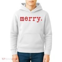 Merry Christmas Minimal Kids Hoodie thumb 4