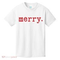 Merry Christmas Minimal Kids T-Shirt thumb 0