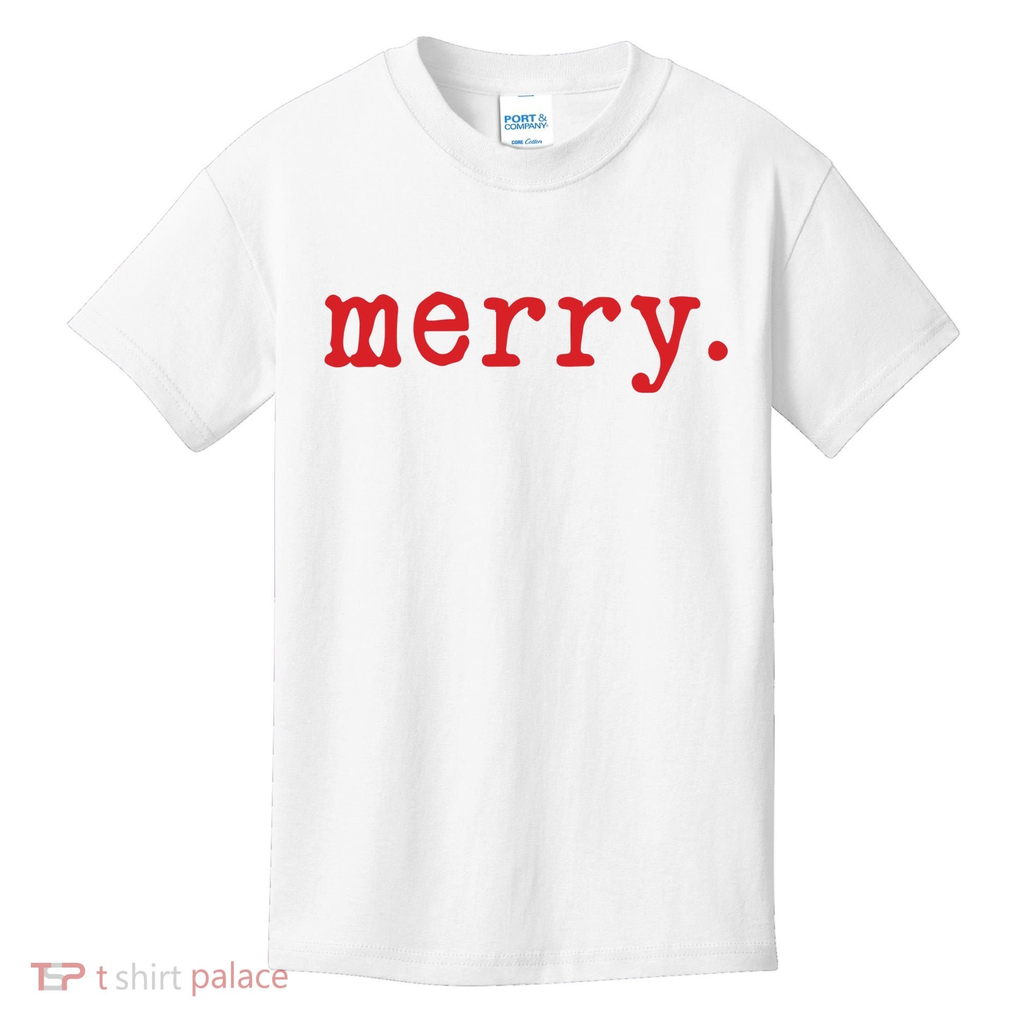 Merry Christmas Minimal Kids T-Shirt