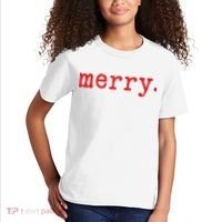 Merry Christmas Minimal Kids T-Shirt thumb 2