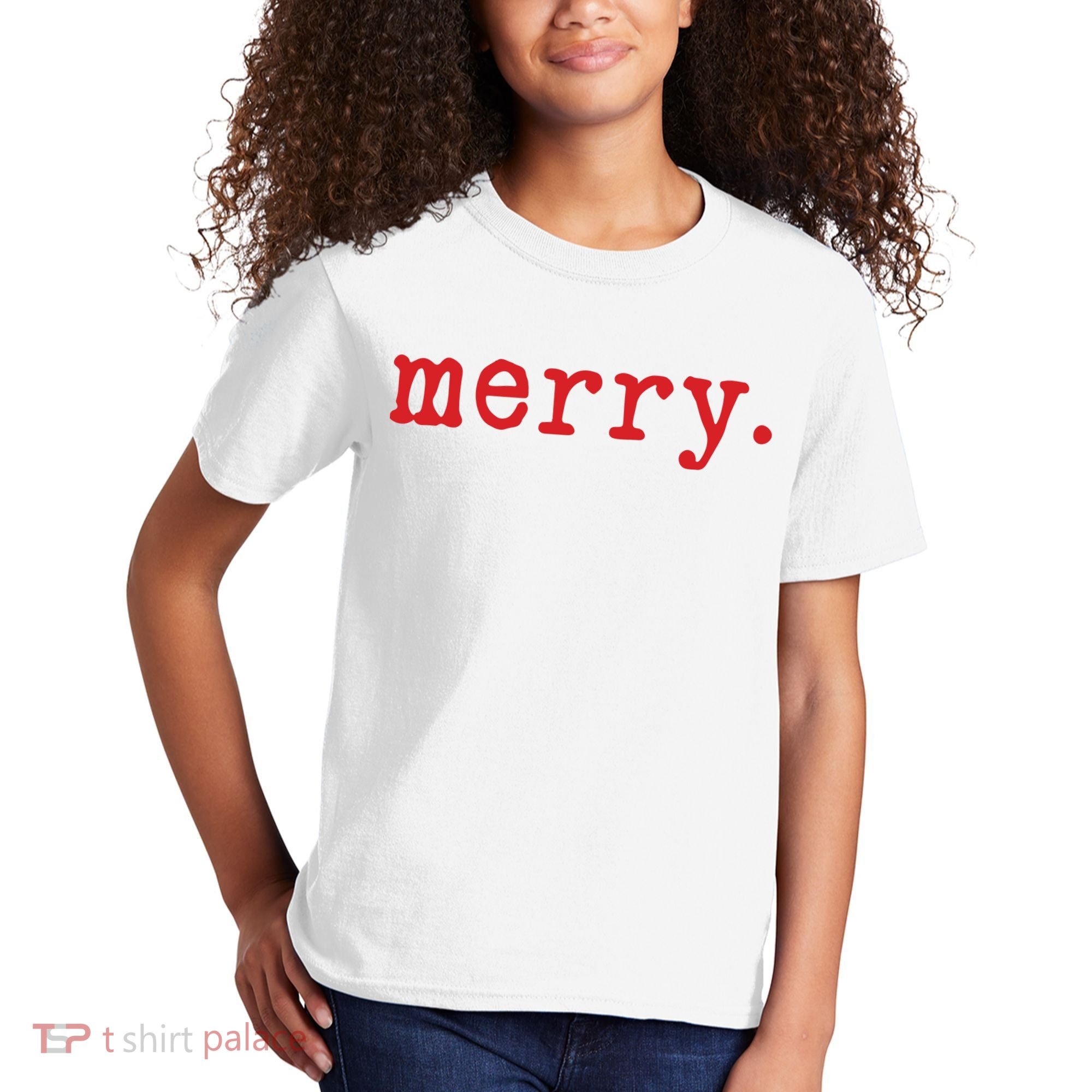 Merry Christmas Minimal Kids T-Shirt