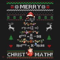 Merry Christmath Math Christmas Tree Ugly Sweater Teacher USA-Made Doggie Bandana thumb 2