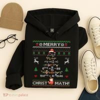 Merry Christmath Math Christmas Tree Ugly Sweater Teacher Hoodie thumb 4