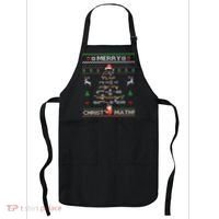 Merry Christmath Math Christmas Tree Ugly Sweater Teacher Apron thumb 0