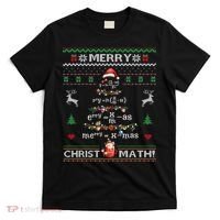 Merry Christmath Math Christmas Tree Ugly Sweater Teacher T-Shirt thumb 0