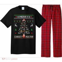 Merry Christmath Math Christmas Tree Ugly Sweater Teacher Pajama Set thumb 0
