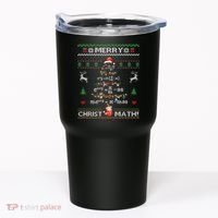 Merry Christmath Math Christmas Tree Ugly Sweater Teacher Tumbler thumb 0