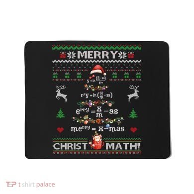 Merry Christmath Math Christmas Tree Ugly Sweater Teacher Mousepad
