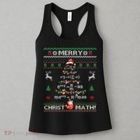 Merry Christmath Math Christmas Tree Ugly Sweater Teacher Women's Tank Top thumb 3