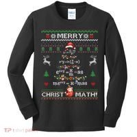 Merry Christmath Math Christmas Tree Ugly Sweater Teacher Kids Long Sleeve Shirt thumb 0