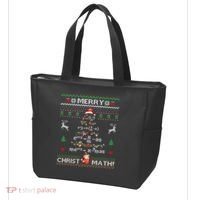 Merry Christmath Math Christmas Tree Ugly Sweater Teacher Tote Bag thumb 3