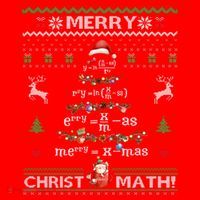 Merry Christmath Math Christmas Tree Ugly Sweater Teacher Santa Hat thumb 1