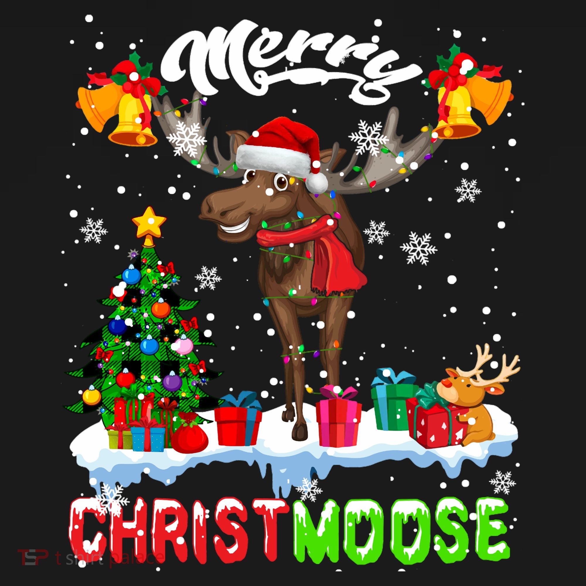 Merry Christmoose Merry Christmas Xmas Lights Santa Moose Long Sleeve Visor