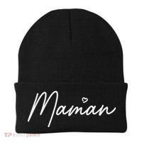 Maman Cute Mother's Day Gift In French Mom Beanie thumb 0