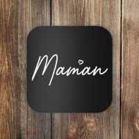 Maman Cute Mother's Day Gift In French Mom Coaster thumb 0