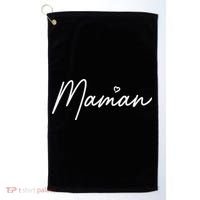 Maman Cute Mother's Day Gift In French Mom Golf Towel thumb 0