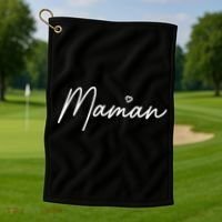 Maman Cute Mother's Day Gift In French Mom Golf Towel thumb 1