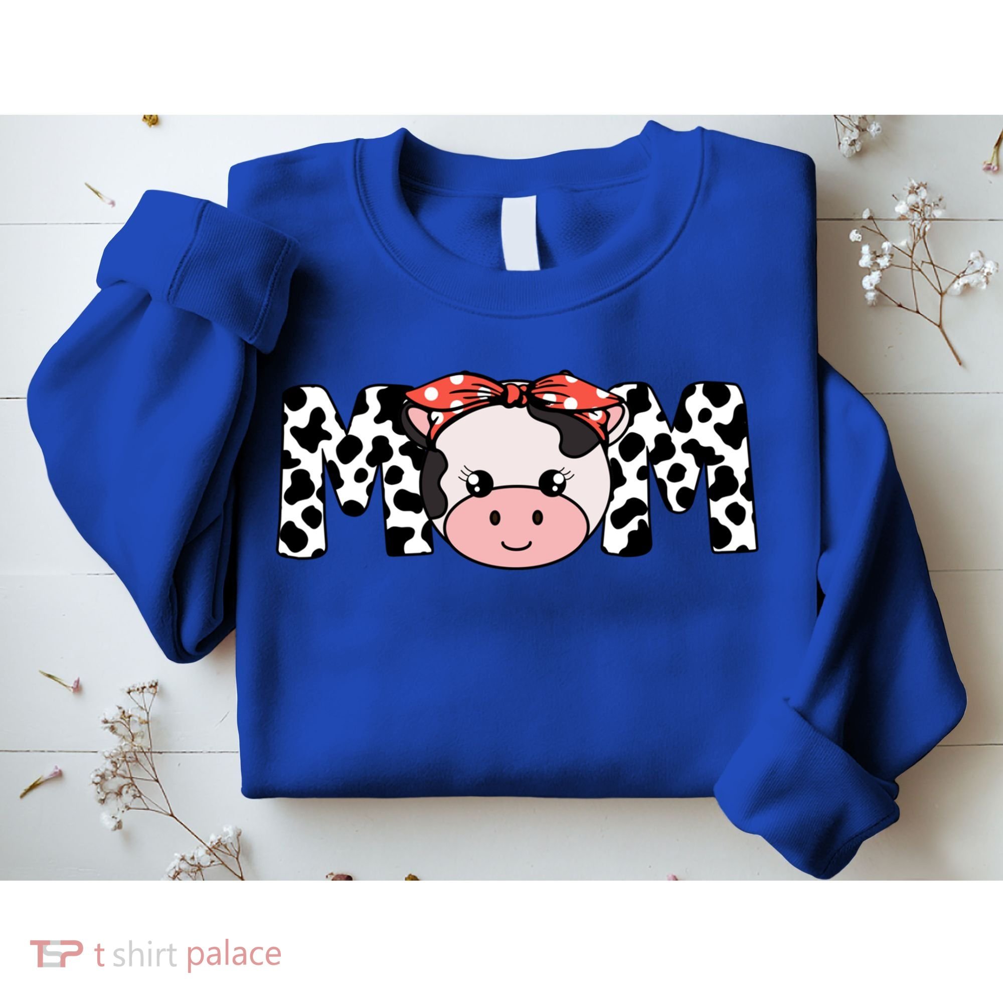 Mother Cow Mom Farming Birthday Gift Funny Family Matching Gift Sweatshirt