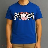 Mother Cow Mom Farming Birthday Gift Funny Family Matching Gift T-Shirt thumb 3