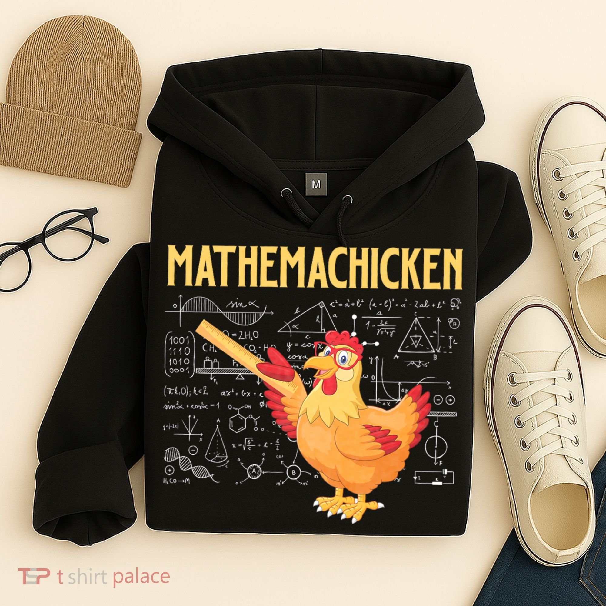 Mathemachicken Chicken Math Lover Animal Poultry Owner Hoodie