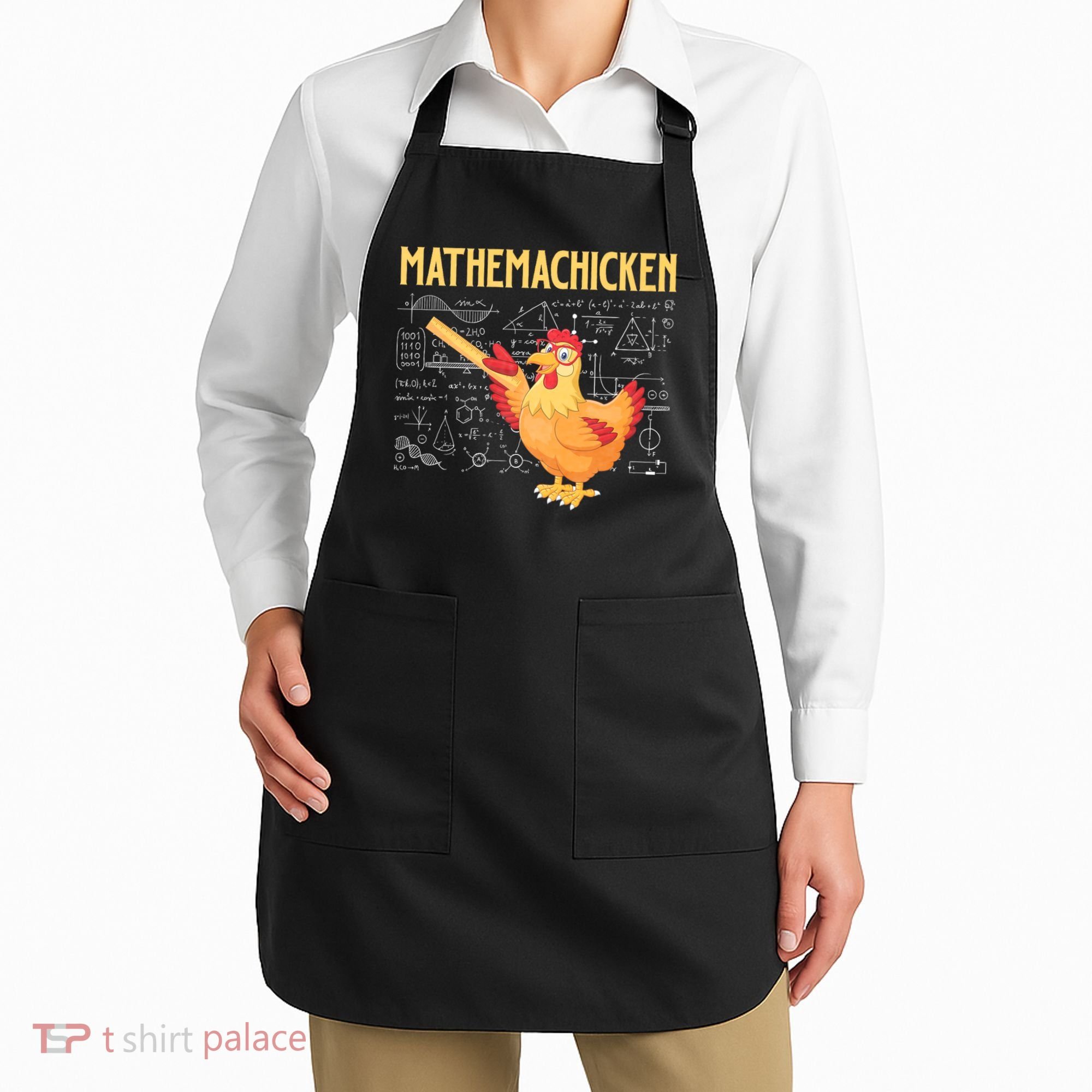 Mathemachicken Chicken Math Lover Animal Poultry Owner Apron