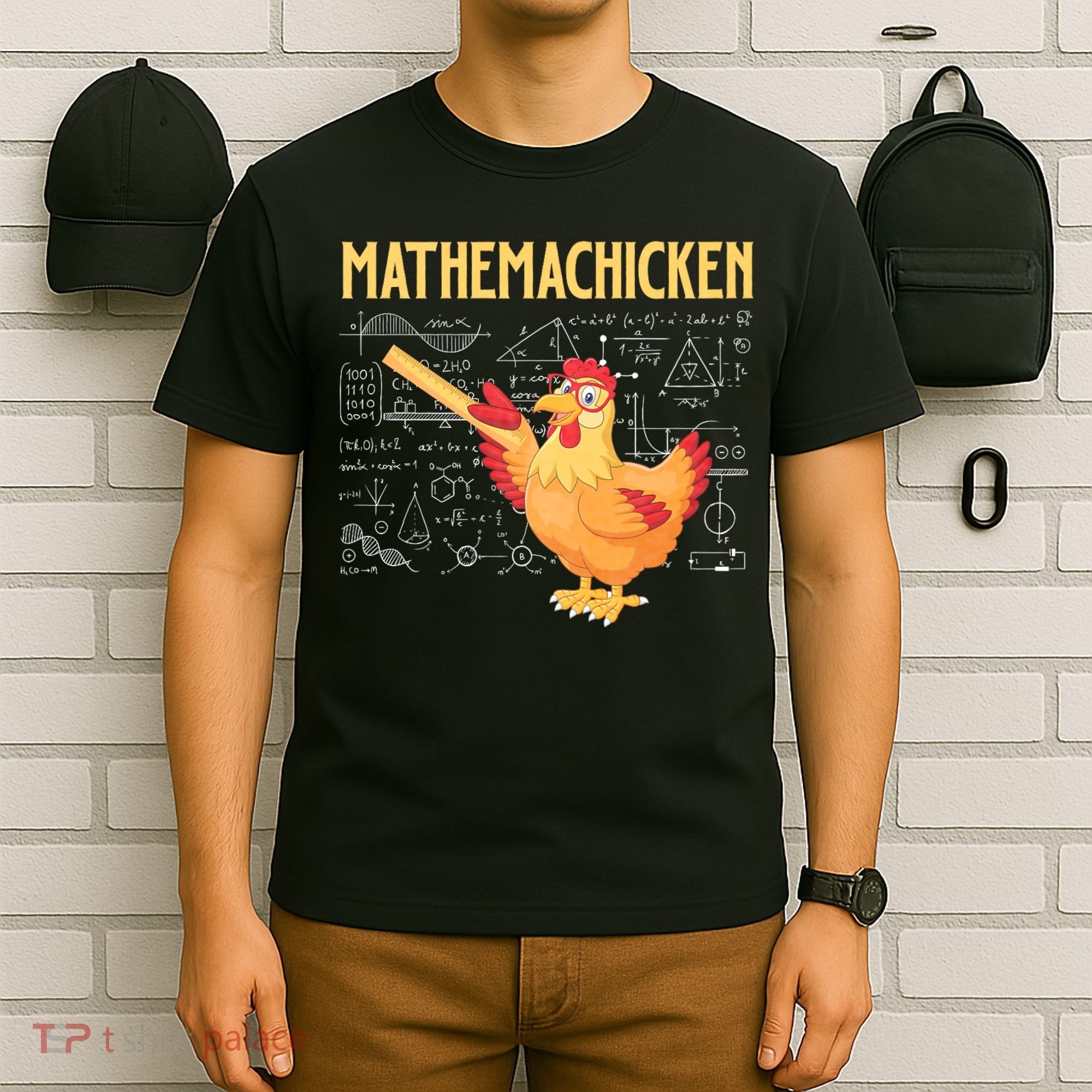 Mathemachicken Chicken Math Lover Animal Poultry Owner T-Shirt