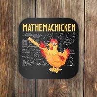 Mathemachicken Chicken Math Lover Animal Poultry Owner Coaster thumb 0