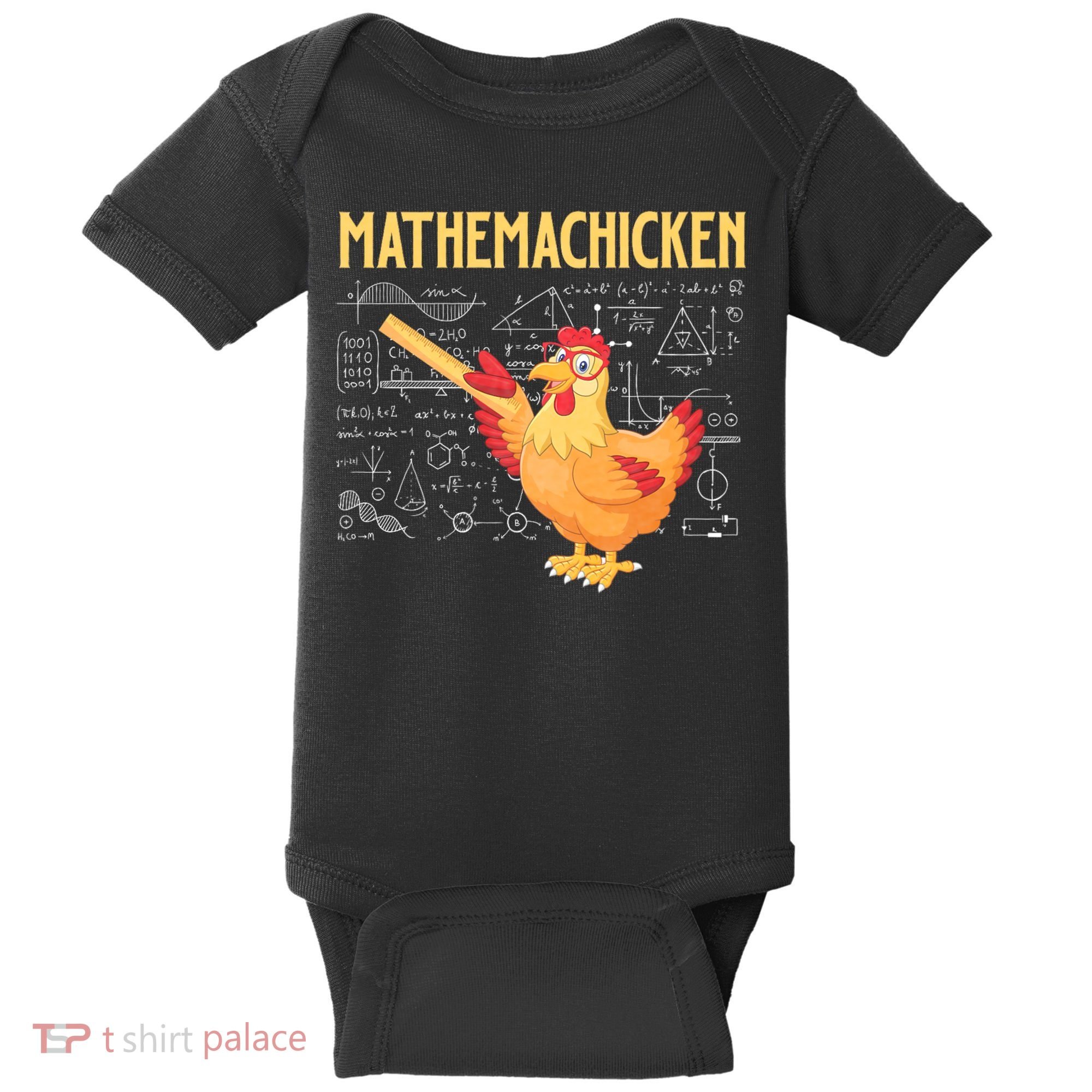 Mathemachicken Chicken Math Lover Animal Poultry Owner Baby Bodysuit