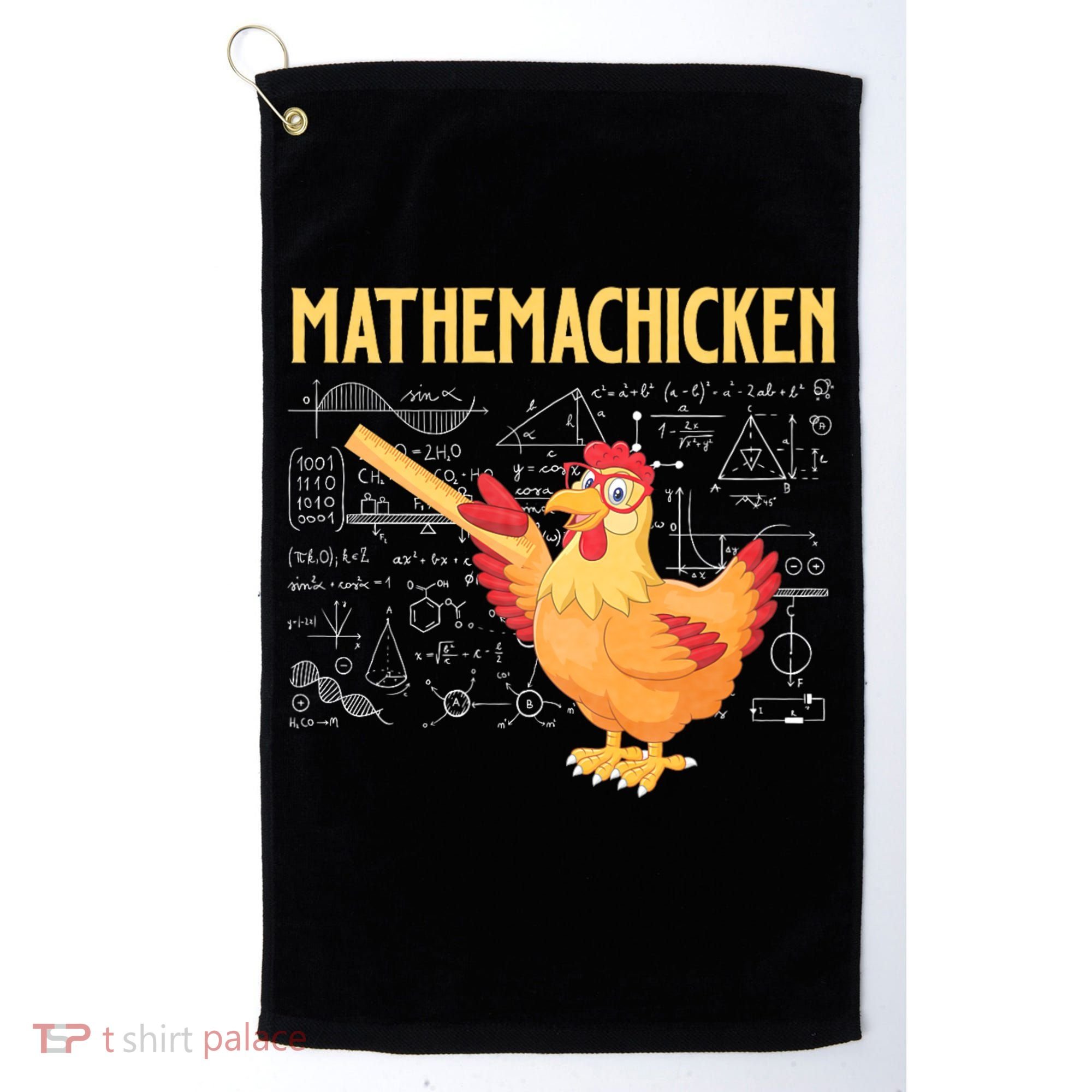 Mathemachicken Chicken Math Lover Animal Poultry Owner Golf Towel
