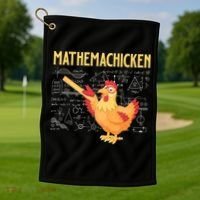 Mathemachicken Chicken Math Lover Animal Poultry Owner Golf Towel thumb 1