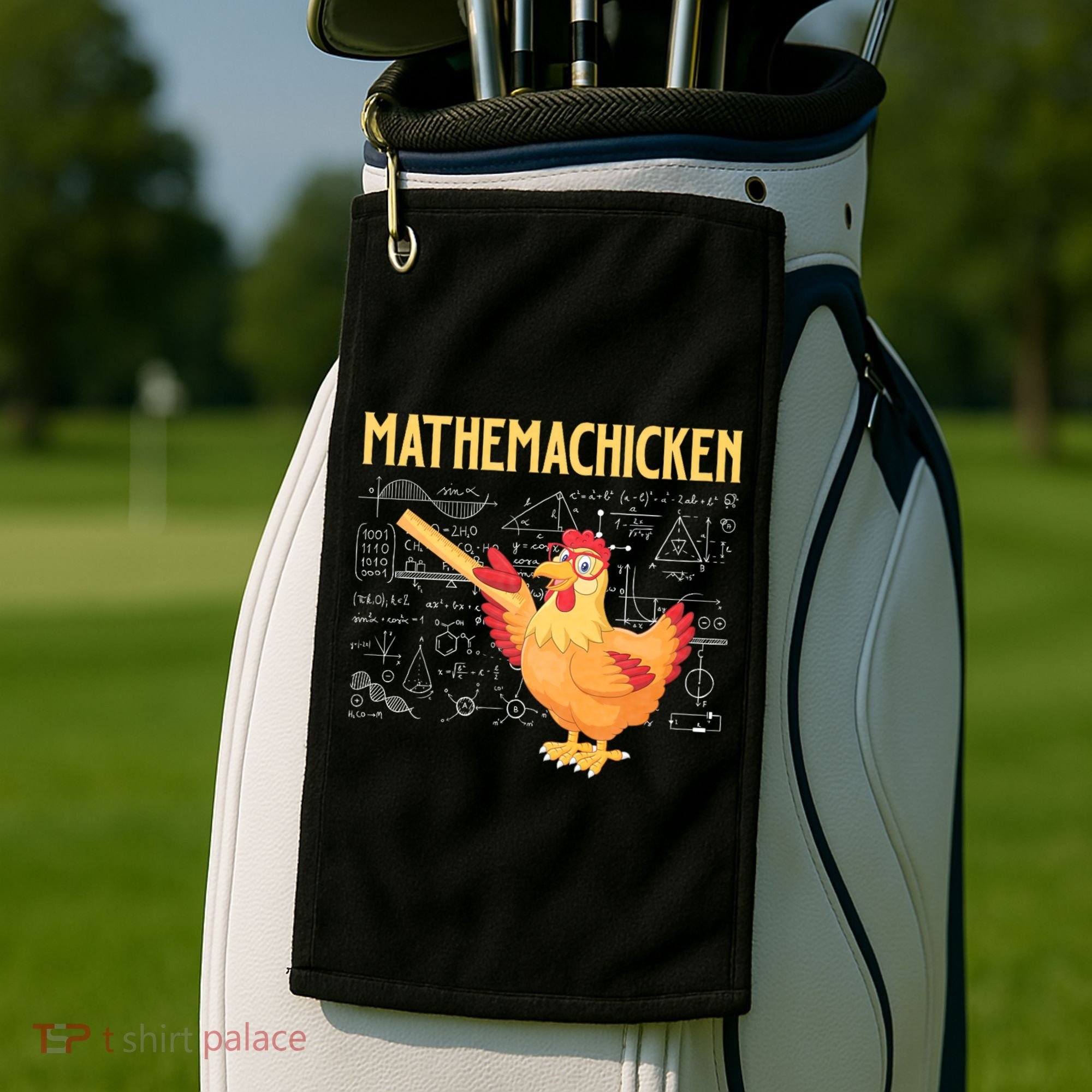 Mathemachicken Chicken Math Lover Animal Poultry Owner Golf Towel