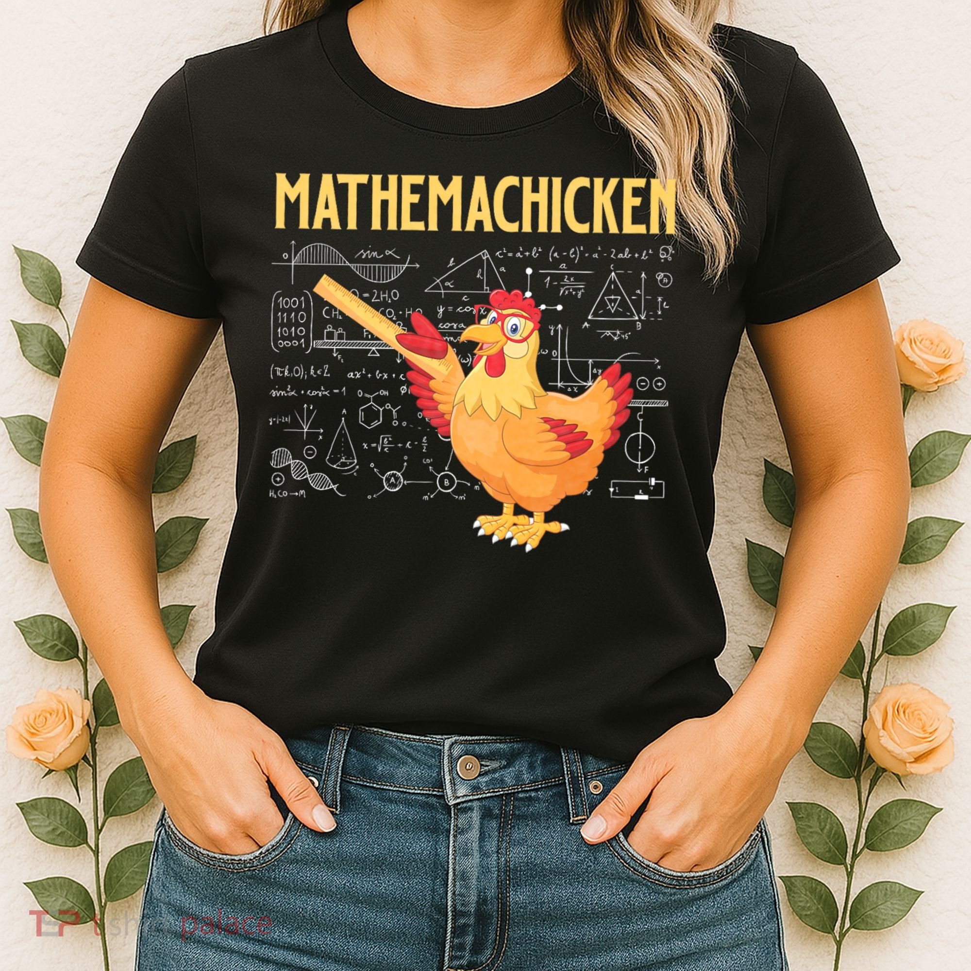 Mathemachicken Chicken Math Lover Animal Poultry Owner Women's T-Shirt