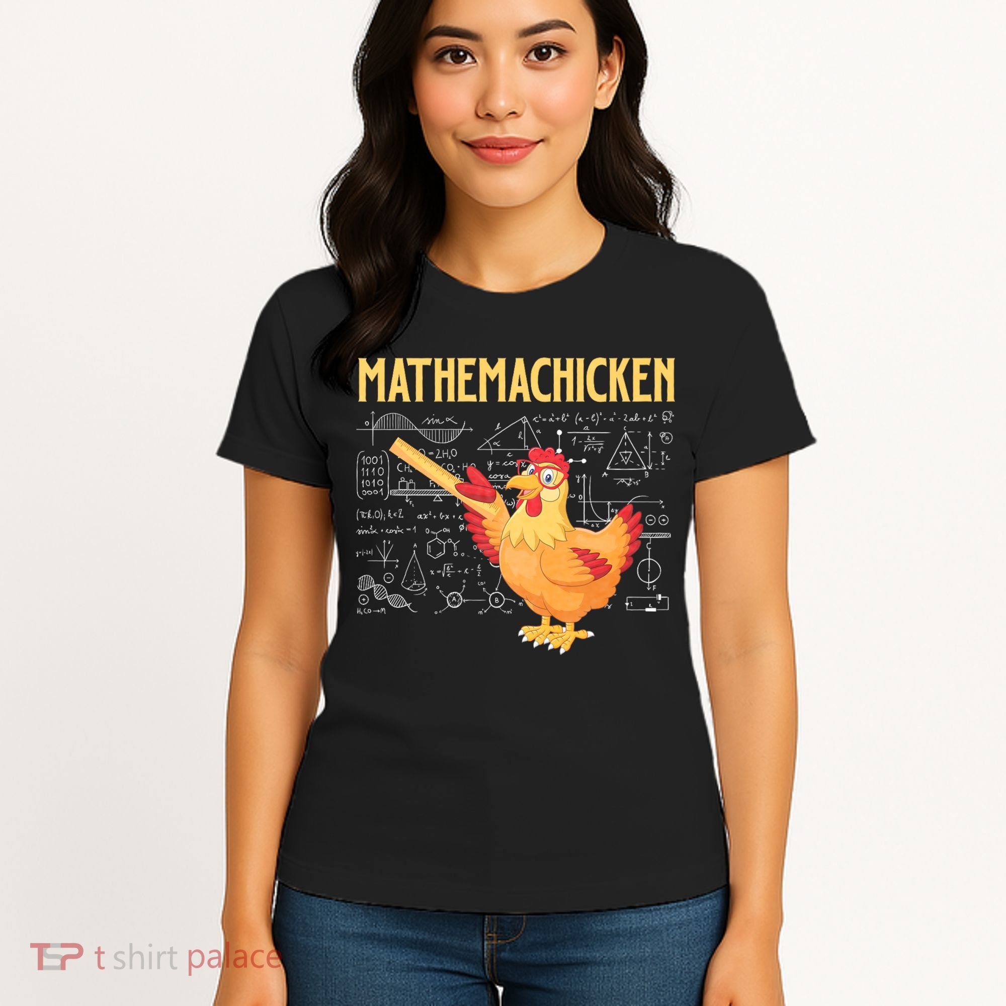 Mathemachicken Chicken Math Lover Animal Poultry Owner Women's T-Shirt