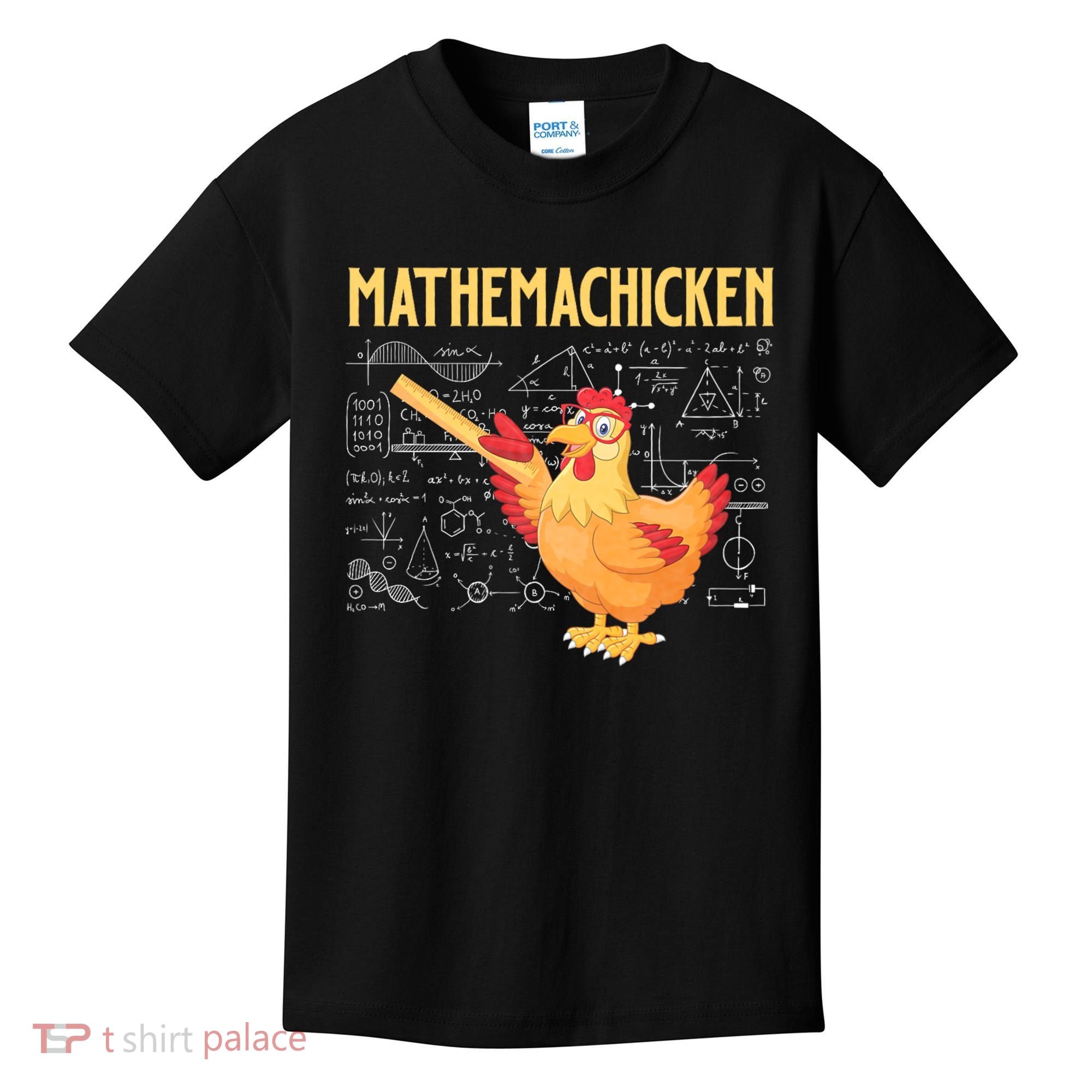 Mathemachicken Chicken Math Lover Animal Poultry Owner Kids T-Shirt