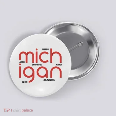 Michigan Cities Button
