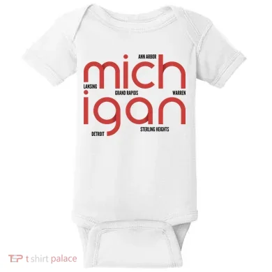 Michigan Cities Baby Bodysuit