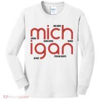 Michigan Cities Kids Long Sleeve Shirt thumb 0