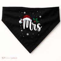 Mrs. Claus Matching Family Christmas USA-Made Doggie Bandana thumb 0