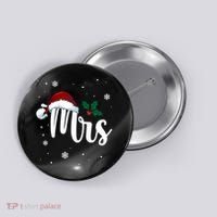 Mrs. Claus Matching Family Christmas Button thumb 0