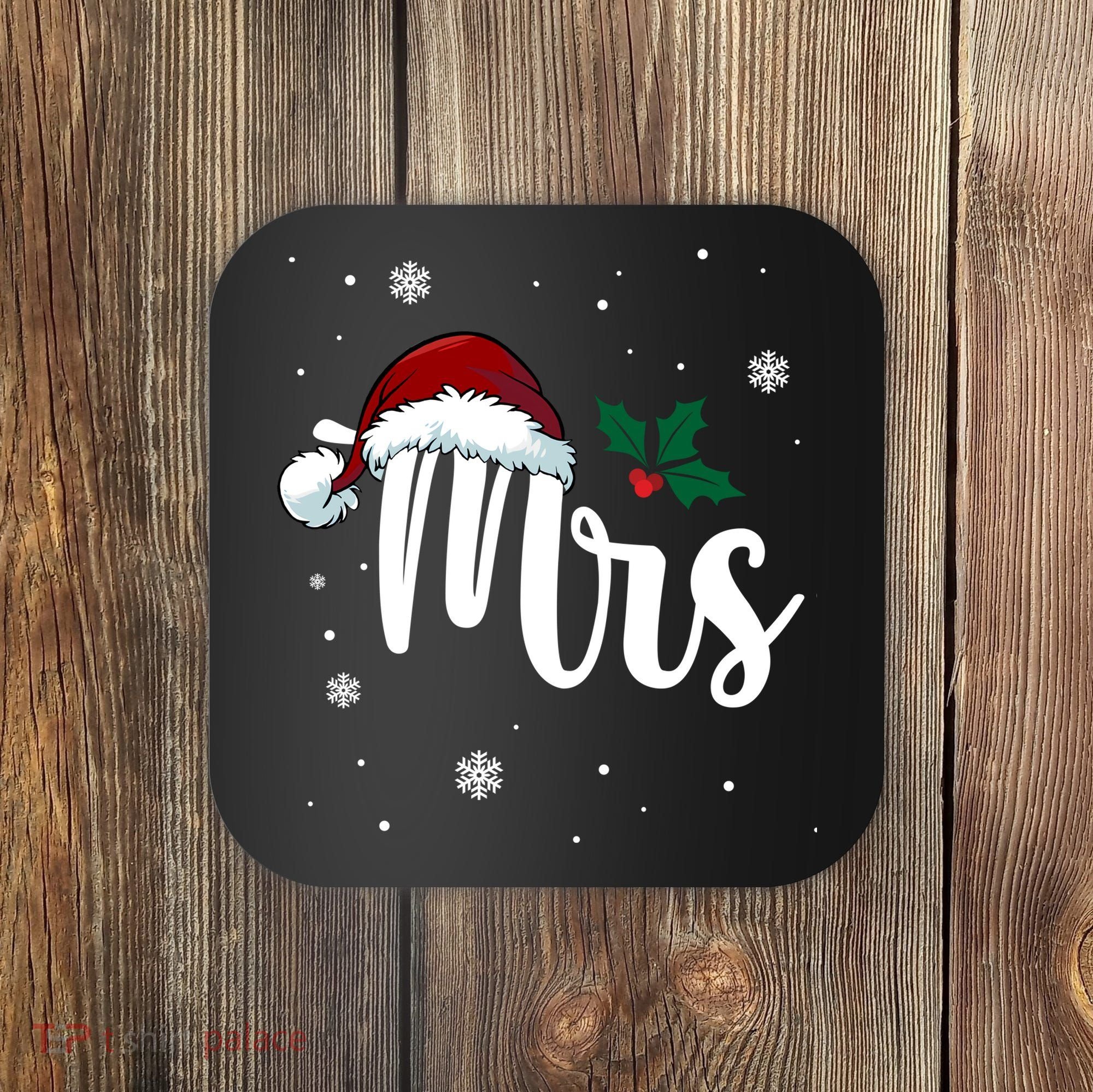 Mrs. Claus Matching Family Christmas Coaster