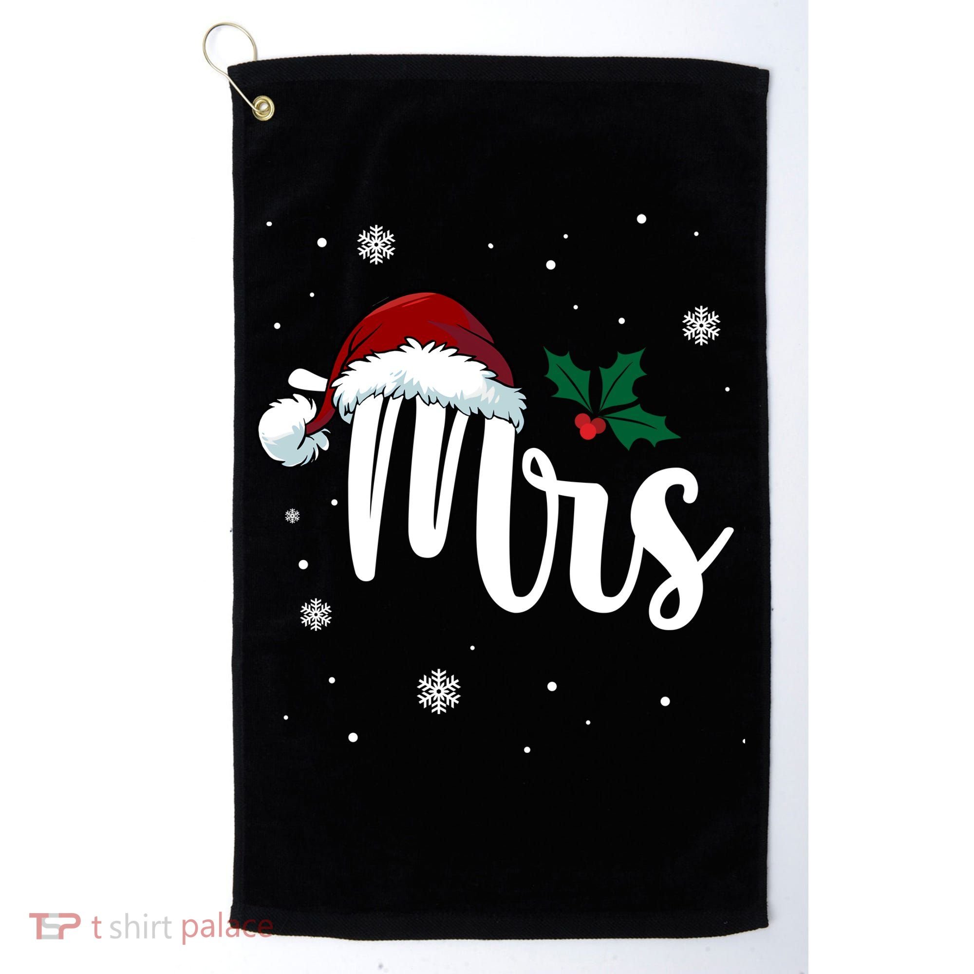 Mrs. Claus Matching Family Christmas Golf Towel