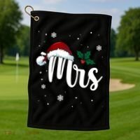 Mrs. Claus Matching Family Christmas Golf Towel thumb 1