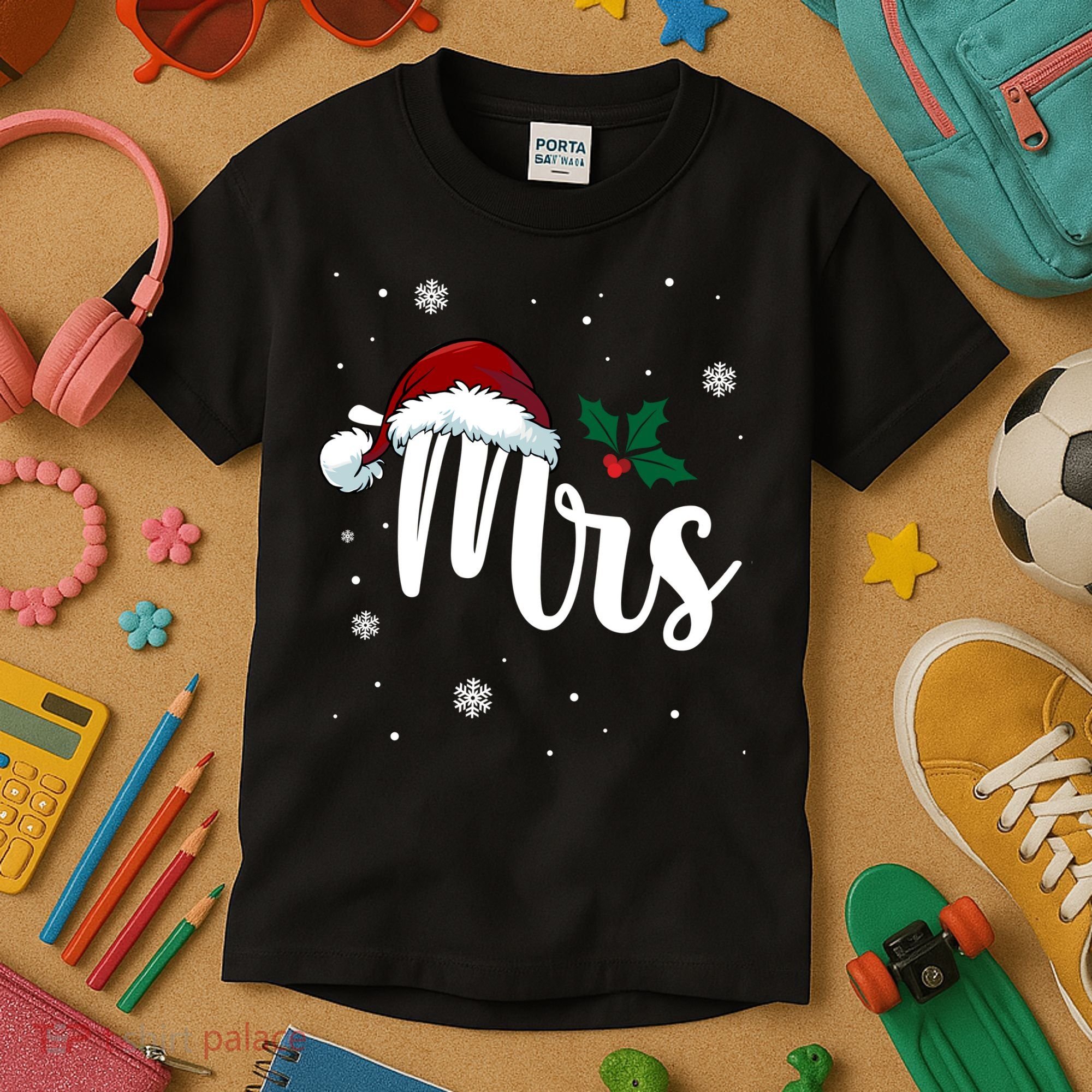 Mrs. Claus Matching Family Christmas Kids T-Shirt