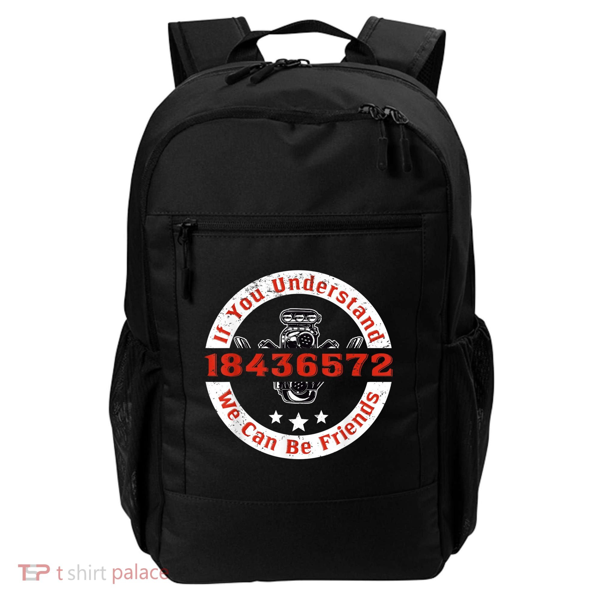 Mechanic Car Mechanic 18436572 V8 Mechanical Engineer Backpack